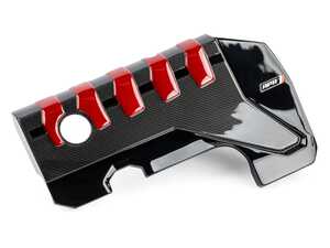ES#4661047 - MS100234 - APR Engine Cover - 2.5T EA855.2 - Carbon Fiber - Matches the overall shape and theme of the factory cover but features carbon fiber materials and red/black accents - APR - Audi