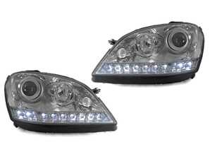 ES#3663390 - D40-1106P-LDEM1 - W164 ML-Class Chrome Projector Headlight - Set  - Featuring Chrome Housings with a Facelift Look Upgrade for your W164! - Depo - Mercedes Benz