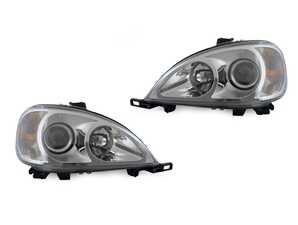 ES#3662855 - 340-1104P-ASD1 - W163 ML-Class Chrome Projector Headlights - Set  - For Halogen Models; Featuring Chrome Housings with a Facelift Look Upgrade for your W163! - Depo - Mercedes Benz
