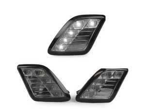 ES#3662920 - 340-1418P4B-VS - W221 S-Class Crystal Smoke Bumper Side Market Lights - Set - Featuring White LED Crystal Smoked Side Marker Lights for your W221! - Depo - Mercedes Benz
