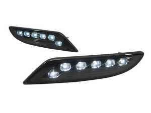 ES#3662901 - 340-1413P4A-VS - W221 S-Class Crystal Smoke White LED Front Bumper Side Marker Light - Set  - Featuring White LED Crystal Smoked Side Marker Lights for your W221! - Depo - Mercedes Benz