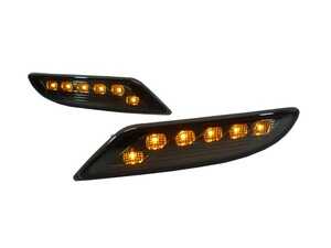 ES#3662899 - 340-1413P3A-VS - W221 S-Class Crystal Smoke Amber LED Front Bumper Side Marker Light - Set  - Featuring Amber LED Crystal Smoked Side Marker Lights for your W221! - Depo - Mercedes Benz