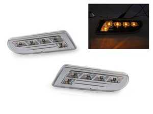 ES#3662886 - 340-1409P3U-VC - W220 S-Class Crystal Clear Amber LED Bumper Side Marker Lights - Set - Featuring Amber LED Crystal Clear Side Marker Lights for your W220! - Depo - Mercedes Benz