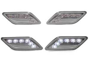 ES#3662912 - 340-1416PXA-VC - W212 E-Class Crystal Clear White LED Bumper Side Marker Lights - Set - Featuring White LED Crystal Clear Side Marker Lights for your W212! - Depo - Mercedes Benz