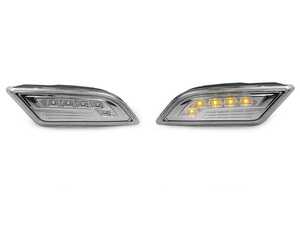 ES#3662923 - 340-1419P3B-C - W204 C-Class Crystal Clear Amber LED Bumper Side Marker Lights - Set - Featuring Amber LED Crystal Clear Side Marker Lights for your W204! - Depo - Mercedes Benz