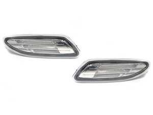 ES#3662869 - 340-1402P4B-C - W203 C-Class Clear White LED Bumper Side Marker Lights - Set - Featuring White LED Clear Side Marker Lights for your W203! - Depo - Mercedes Benz