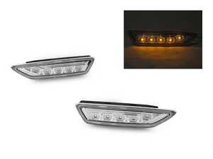 ES#3662915 - 340-1417PXA-VC - R230 SL-Class Clear Amber LED Bumper Side Marker Lights - Set - Featuring Amber LED Clear Side Marker Lights for your R230! - Depo - Mercedes Benz