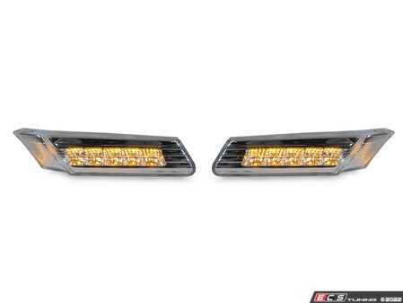 ES#3663413 - D48-1402P-AEVC - 997 Crystal Clear Amber LED Side Marker Lights - Set - Featuring Amber LED Clear Side Marker lights for your 997 & 987! - Depo - Porsche