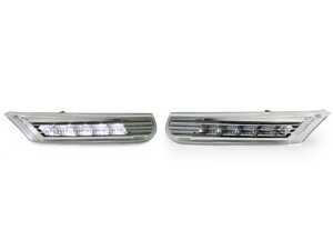ES#3663407 - D48-1401P-A-VC - 996 Crystal Clear White LED Side Marker Lights - Set - Featuring White LED Clear Side Marker lights for your 996 & 986! - Depo - Porsche