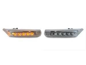 ES#3663409 - D48-1401P-AE-VC - 996 Crystal Clear Amber LED Side Marker Lights - Set - Featuring Amber LED Clear Side Marker lights for your 996 & 986! - Depo - Porsche