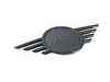 ES#4415740 - 51149880867 - Trunk Emblem Piano Black "Black Line" - Matte Center Design R50-R53, R56/R57/R58/R59, F55-F57 - Upgrade that faded or damaged chrome with new black line badge - Genuine MINI - MINI