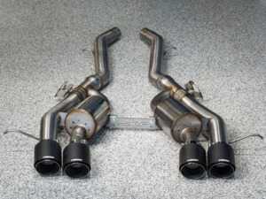 ES#4662444 - S45033CF - MBRP Stainless Steel Axleback Exhaust System - G80/G82/G83 - Carbon Fiber Tips - MBRP - BMW