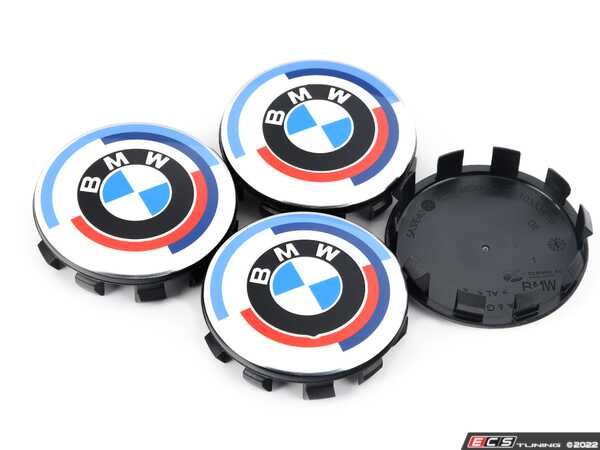 Genuine BMW - 36135a37e40KT - 50th Anniversary Roundel Center Cap Set