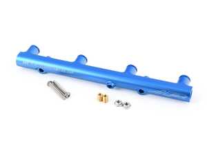 ES#4624196 - 501-0016-BLU - EA888.3 MPI Rail With Mounting Hardware - Blue - Features AN6 ORB fittings on the end for ease of finding fittings - Precision Raceworks - Audi Volkswagen