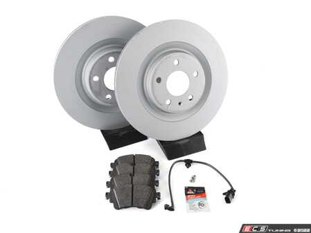 ES#4460881 - 4h0615601h3KT - Rear Brake Service Kit  - Features ECS DD23 "Daily Driver" ceramic pads and Zimmerman rotors - Assembled By ECS - Audi
