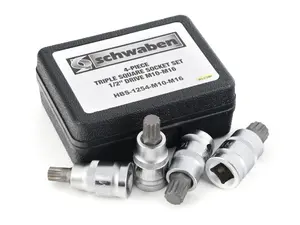 Triple Square Socket Kit - 4 Pieces