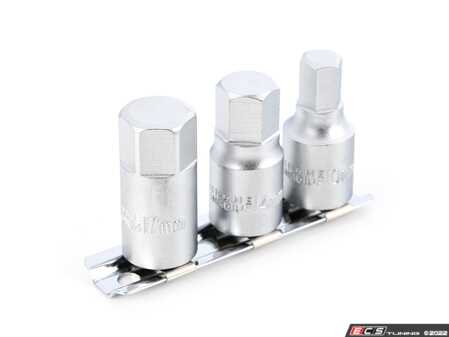 ES#3673975 - B8800141 - Transmission/Differential Drain Plug Socket Set - Bavarian Autosport - The proper size for removing BMW drain plugs. - Bav Auto Tools - BMW