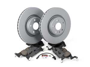 ES#4460869 - 8w0615301p2KT - Front Brake Service Kit  - Features ECS DD23 "Daily Driver" ceramic pads and Zimmerman rotors - Assembled By ECS - Audi