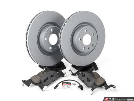 ES#4460869 - 8w0615301p2KT - Front Brake Service Kit  - Features ECS DD23 "Daily Driver" ceramic pads and Zimmerman rotors - Assembled By ECS - Audi