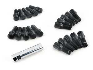 ES#3246217 - TunerBoltKit1 - Conical Seat Tuner Spline Bolt Set - Standard Length - Black - Full set of black tuner style, socket-specific lug bolts. 14x1.5x27mm - Rohana Wheels - Audi BMW Volkswagen