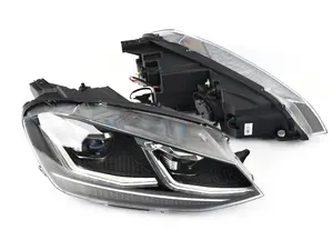 MK7.5 Style Headlight Set - Chrome Trim