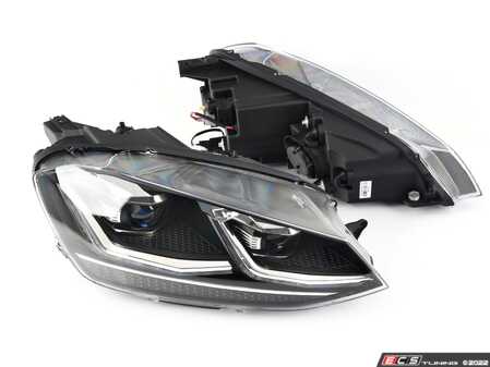 ES#3612278 - HVWG7HL-75C2 - MK7.5 Style Headlight Set - Chrome Trim - MK7.5 looks with MK7 fitment. Features switchback DRLs/sequential indicators. - ZiZa - Volkswagen