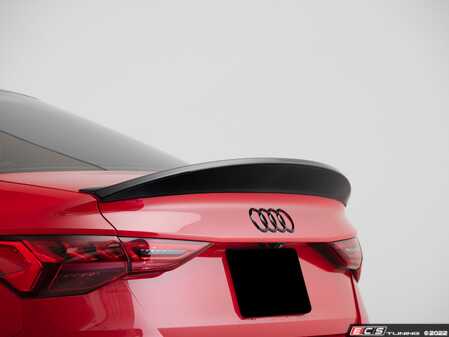 ES#4635724 - 048127LA01 - Audi 8Y A3/S3/RS3 Trunk Spoiler - Gloss Black - Add some aggressive styling to your 8Y chassis Audi! - ECS - Audi