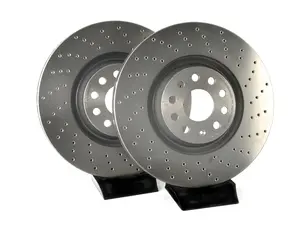 Front Cross Drilled UV Coated Brake Rotors - Pair (340x30)