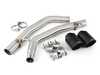ES#4660138 - 042002la01KT - B6 S4 Muffler Delete Kit - With 4.0" Black Chrome Tips - Add an aggressive exhaust note to your B6 S4 so you can hear that V8 roar! - ECS - Audi
