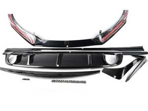ES#4361372 - 028802ecs01KT1 - Audi B9 A4 Pre-facelift Complete ABS Exterior Package - Front Lip, Grille Accents, Side Skirts, Rear Diffuser & Trunk Spoiler - Enthusiast Bundles - Audi