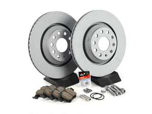 ES#4265702 - 5Q0615601EKT4 - Rear Brake Service Kit (310x22) - Featuring Zimmermann rotors and ECS DD23 Daily Driver ceramic pads - Assembled By ECS - Audi Volkswagen