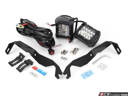 ES#4674253 - ledditchlightKT - E53 Ditch Light Bracket + LED Lighting Package - Led lights and wiring harness to go with ditch light brackets for your E53. A one-click-buy solution for adding additional off road lighting with factory mounting! - Assembled By ECS - BMW