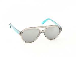 ES#3186081 - 80252445728 - MINI Aviator Color Block Sunglasses - Gray/Aqua - MINI style for your face! - Genuine MINI - MINI