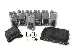 ES#4643469 - F8XDCTSKKLKT - Ultimate DCT Transmission Service Kit - Includes fluid, filters, drain plugs, and new pan with gasket to service your Double Clutch Transmission - Assembled By ECS - BMW