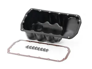 Oil Pan W/ Drain Screw Plug & Washer - Install Kit - Paper Gasket 