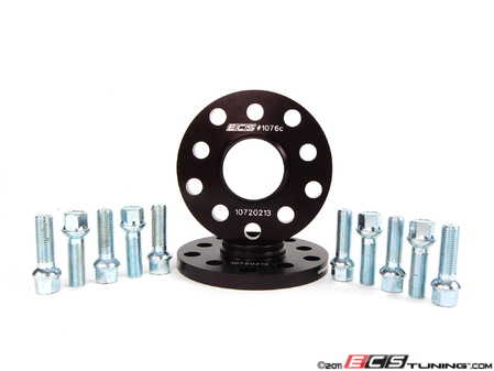 ES#8826 - ECS#1076ECSWBK -  ECS Wheel Spacer And Bolt Kit - 12.5mm With Ball Seat Bolts - Comes with everything you need to install spacers on two wheels - ECS - Audi Volkswagen