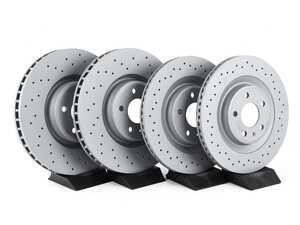 ES#4447160 - 4m0615301an4ktKT - Front & Rear Cross-Drilled Brake Rotor Kit - No Pads - Features an Anti-Corrosion coating "Anti-Z" - Zimmermann - Audi