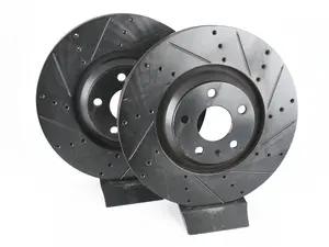 Front V5 Drilled & Slotted Brake Rotors - Set (340x30)

