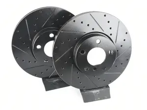 Front V5 Drilled & Slotted Brake Rotors - Set (332x30)