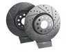 ES#4668311 - 5Q0615301F-XS - Front V5 Drilled & Slotted Brake Rotors - Set (312x25) - Precision manufactured for consistent stopping power during high performance driving. Featuring a matte black zinc coating for corrosion protection. - ECS - Audi Volkswagen
