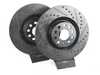 ES#2702180 - 1K0615301M - Performance Front & Rear Brake Service Kit - Performance brake upgrade all around featuring ECS V5 cross drilled & slotted rotors and ECS EP24 Enthusiast Performance brake pads - Assembled By ECS - Volkswagen
