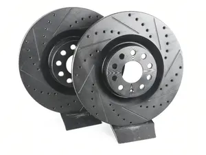 Front V5 Drilled & Slotted Brake Rotors - Set (345x30)
