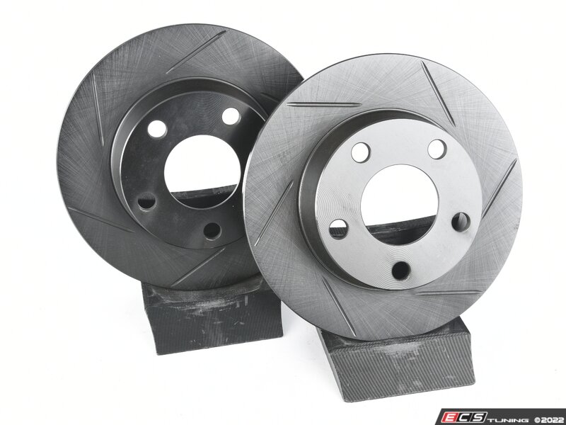 ECS - 4B0615601B-S - Rear V5 Slotted Brake Rotors - Set (255x10) 1.50 ...