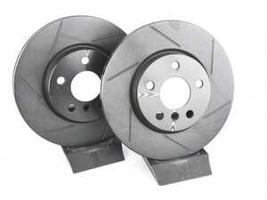ES#5456975 - 34116866297KT9 - Performance Front Brake Service Kit - Featuring ECS V5 slotted rotors & ECS EP24 "Enthusiast Performance" brake pads. - Assembled By ECS - MINI