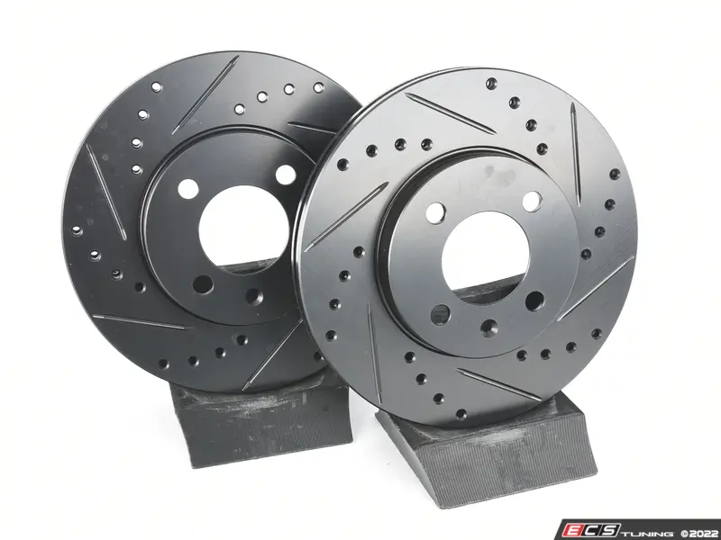 ECS - 1HM615301E-XS - Front V5 Drilled & Slotted Brake Rotors
