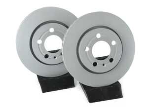 ES#4668196 - 8N0615601B-P - Rear V5 Plain Brake Rotors - Set (256x22) - Precision manufactured and featuring a GeoSpec corrosion-resistant coating - ECS - Audi Volkswagen
