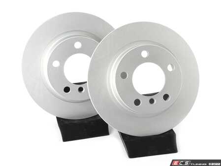 ES#4668452 - 34219811539-P - Rear V5 Plain Brake Rotors - Set (280x10) - Precision manufactured and featuring a GeoSpec corrosion-resistant coating - ECS - MINI