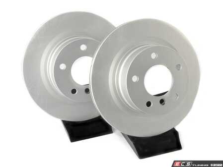 ES#4668975 - 34216855005-P - Rear V5 Plain Brake Rotors - Set (300x20) - Precision manufactured and featuring a GeoSpec corrosion-resistant coating - ECS - BMW