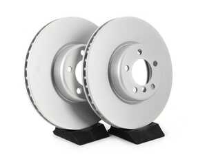 ES#4669217 - 34106797602-P - Front V5 Plain Brake Rotors - Set (340x30) - Precision manufactured and featuring a GeoSpec corrosion-resistant coating - ECS - BMW