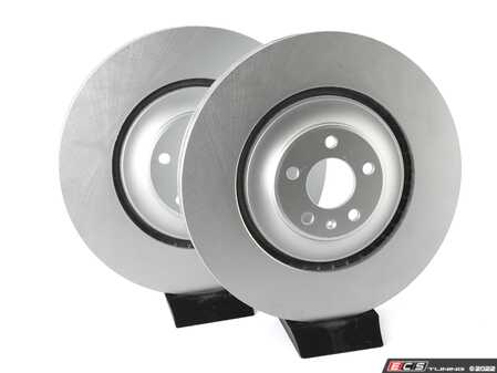 ES#4668345 - 4H0615301AL-P - Front V5 Plain Brake Rotors - Set (400x38) - Precision manufactured and featuring a GeoSpec corrosion-resistant coating - ECS - Audi